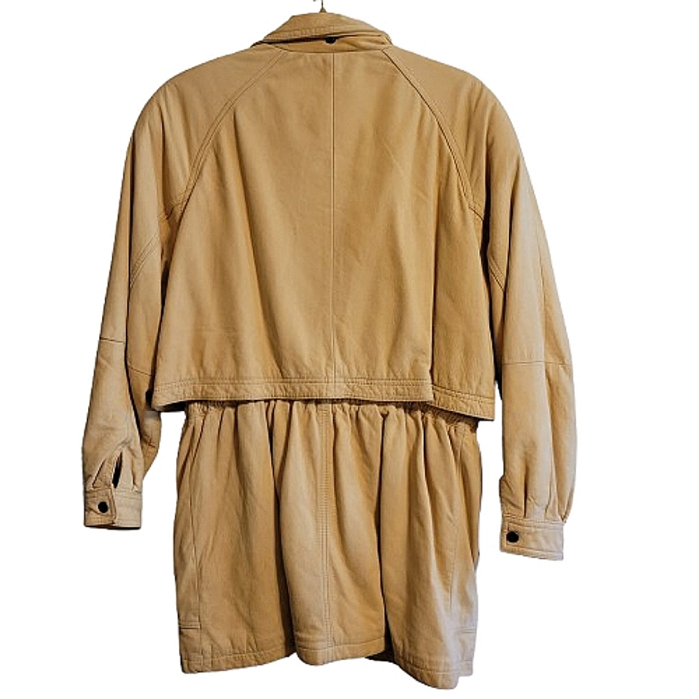 Chamonix men's light tan soft leather long sleeved with side pockets size small - Picture 2 of 16